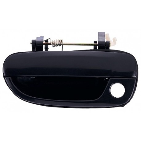 Maniglia apriporta esterna anteriore nera liscia con foro blocchetto chiave guida - sx