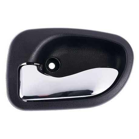 Maniglia apriporta interna posteriore nera con leva cromata guida - sx