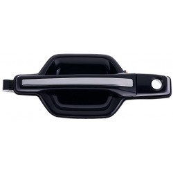 Maniglia apriporta esterna anteriore nera con inserti cromati guida - sx