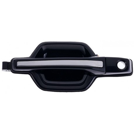 Maniglia apriporta esterna anteriore nera con inserti cromati guida - sx