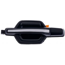 Maniglia apriporta esterna posteriore nera con inserti cromati guida - sx