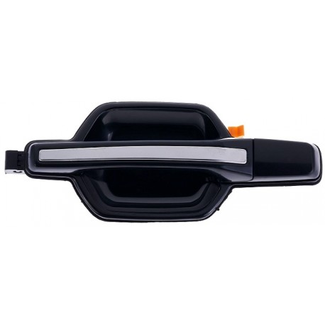 Maniglia apriporta esterna posteriore nera con inserti cromati guida - sx