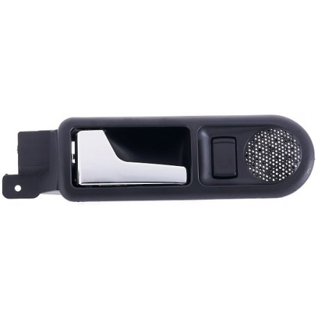 Maniglia apriporta interna posteriore nera con leva cromata guida - sx