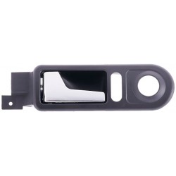 Maniglia apriporta interna anteriore nera con leva cromata per modelli con alzacristalli manuali guida - sx