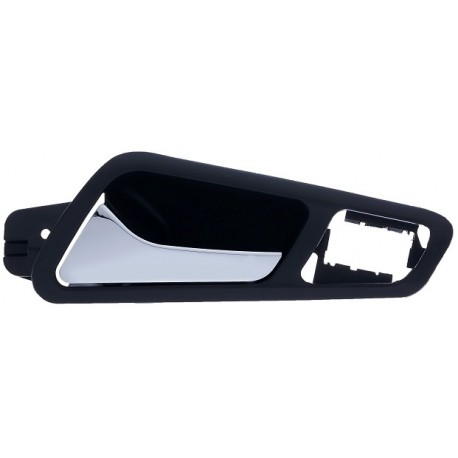 Maniglia apriporta interna anteriore nera con leva cromata guida - sx