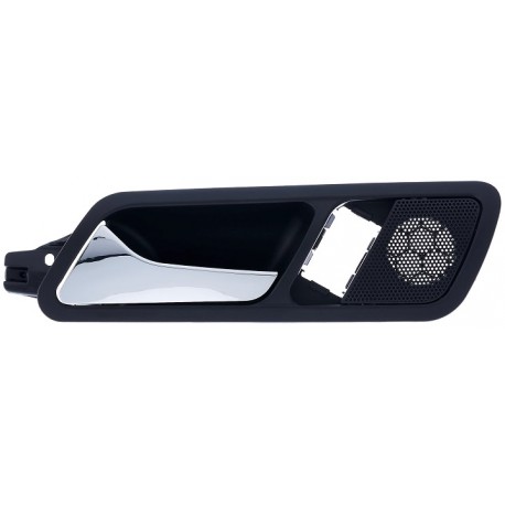 Maniglia apriporta interna posteriore nera con leva cromata guida - sx