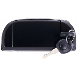 Maniglia apriporta esterna anteriore nera liscia con kit chiavi guida - sx