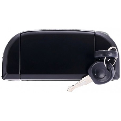 Maniglia apriporta esterna anteriore nera liscia con kit chiavi guida - sx