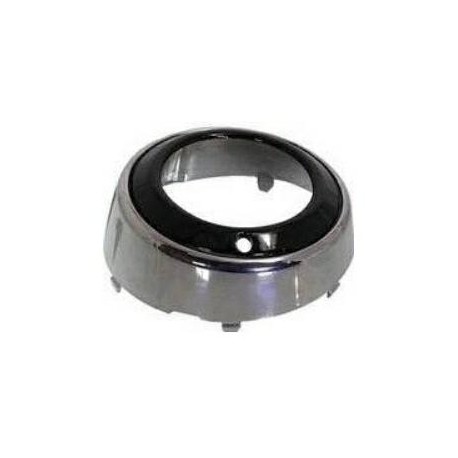 Cornice fendinebbia cromata - nera dx