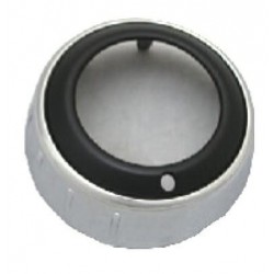 Cornice fendinebbia cromata - nera lucida dx