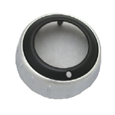 Cornice fendinebbia cromata - nera lucida dx