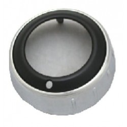 Cornice fendinebbia cromata - nera lucida sx