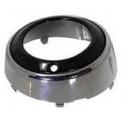 Cornice fendinebbia cromata - nera sx