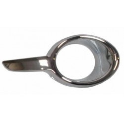 Cornice fendinebbia cromata- nera dx