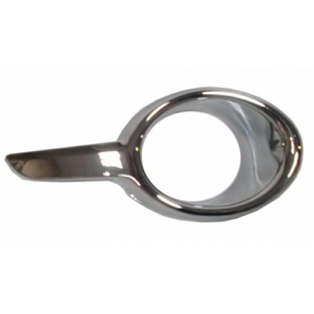 Cornice fendinebbia cromata - nera dx