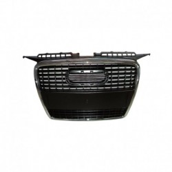 Griglia mascherina cromata - nera con portatarga