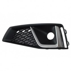 Griglia paraurti anteriore con foro fendinebbia con modanatura silver versione S-Line sx