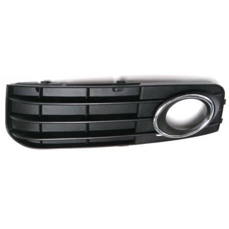 Griglia paraurti anteriore con 3 profili con cornice fendinebbia cromata sx