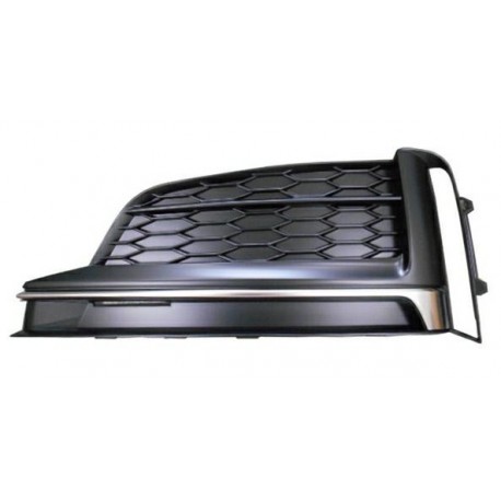 Griglia paraurti anteriore con modanatura cromata versione S-Line sx