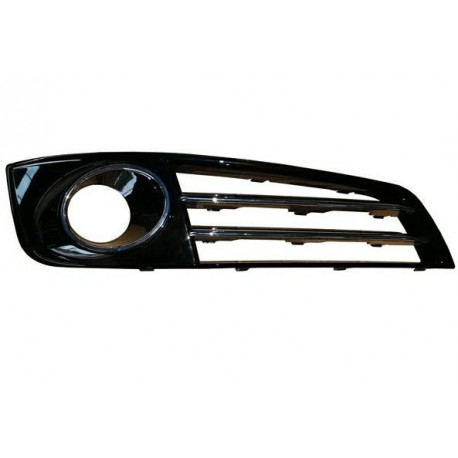 Griglia paraurti anteriore con foro fendinebbia con 3 modanature cromate dx