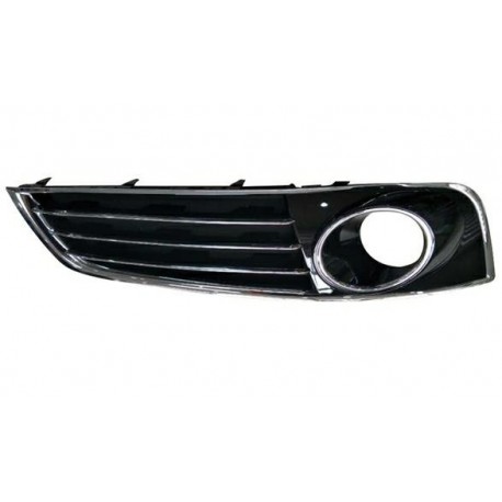 Griglia paraurti anteriore con foro fendinebbia con modanatura cromata sx
