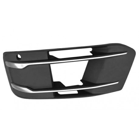 Griglia paraurti anteriore con fori sensori con modanatura cromata sx