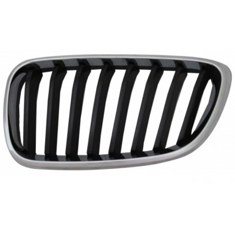 Griglia mascherina radiatore cromata - nera sx