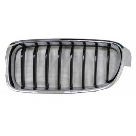 Griglia mascherina radiatore anteriore cromata - nera versione Sport sx