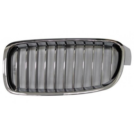 Griglia mascherina radiatore anteriore cromata - nera versione Luxury sx