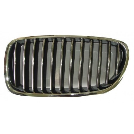 Griglia mascherina radiatore anteriore cromata - nera sx