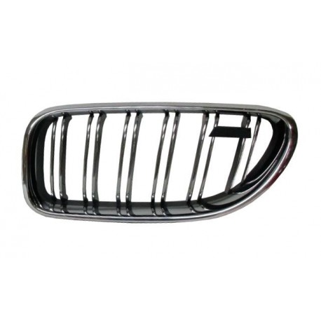 Griglia mascherina radiatore anteriore cromata - nera versione M-Tech sx