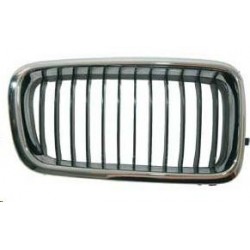 Griglia mascherina radiatore cromata - nera dx