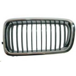 Griglia mascherina radiatore cromata - nera sx