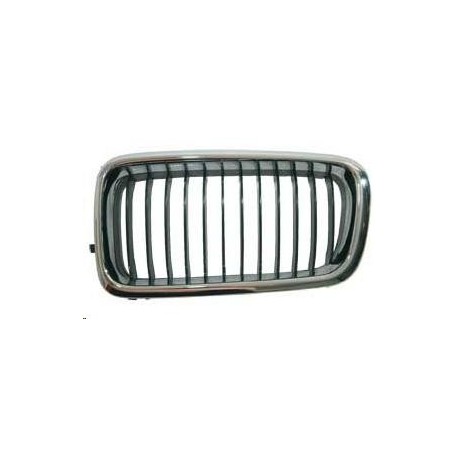 Griglia mascherina radiatore cromata - nera sx