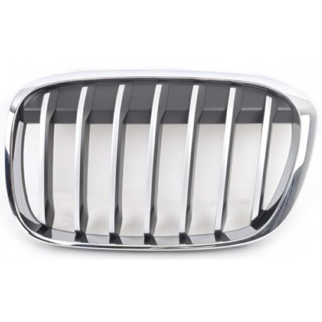 Griglia mascherina radiatore anteriore cromata - nera versione Base - X-Line sx
