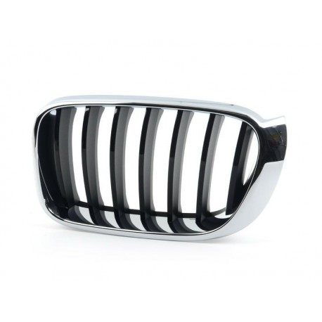 Griglia mascherina radiatore anteriore cromata - nera versione Base sx