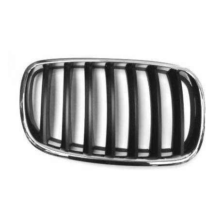 Griglia mascherina radiatore anteriore cromata - nera dx