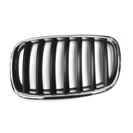 Griglia mascherina radiatore anteriore cromata - nera sx