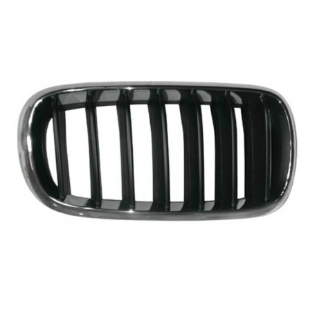 Griglia mascherina radiatore cromata - nera dx