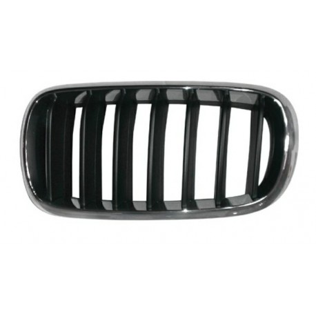 Griglia mascherina radiatore cromata - nera sx