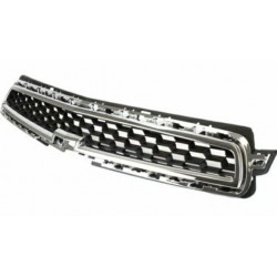 Griglia mascherina radiatore superiore cromata - nera