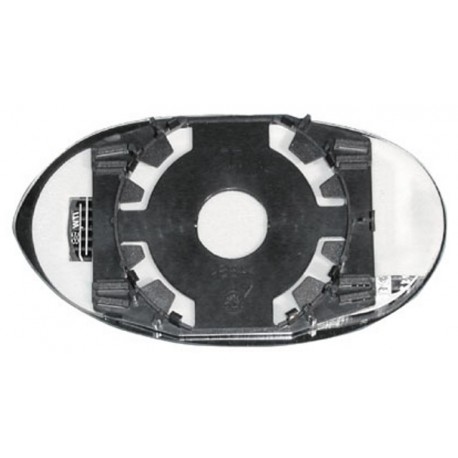 Piastra specchietto termica con vetro lato guida - sx