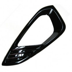 Griglia paraurti anteriore con foro fendinebbia nera lucida sx