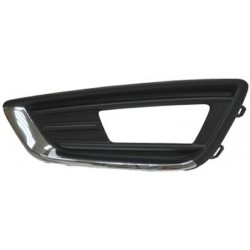 Griglia paraurti anteriore con foro fendinebbia cromata - nera sx