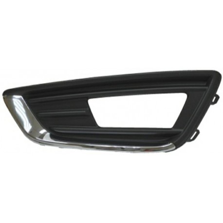 Griglia paraurti anteriore con foro fendinebbia cromata - nera sx
