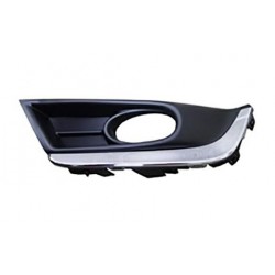 Griglia paraurti anteriore con foro fendinebbia con modanatura cromata sx