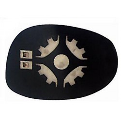 Piastra specchietto termica con vetro lato guida - sx