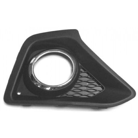 Griglia paraurti anteriore con foro fendinebbia con cornice cromata versione no led dx