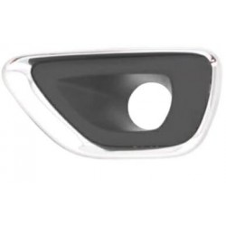 Griglia paraurti anteriore con foro fendinebbia nera - cromata sx