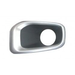 Griglia paraurti anteriore con foro fendinebbia nera - argento sx
